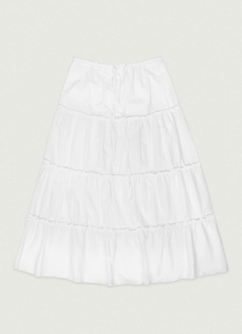 4th/ Pibi Shirring Skirt [ivory]