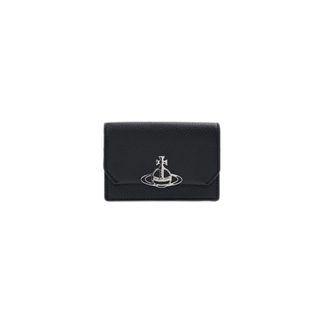 Vivienne Westwood Grain Leather Business Card Holder Black