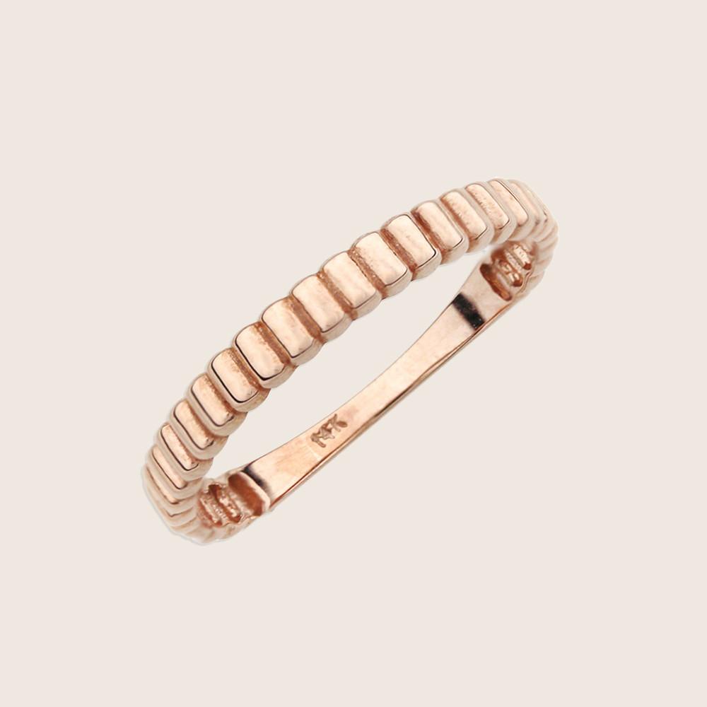 14K18K 로프 컷팅 데일리 심플 레이어드링 반지