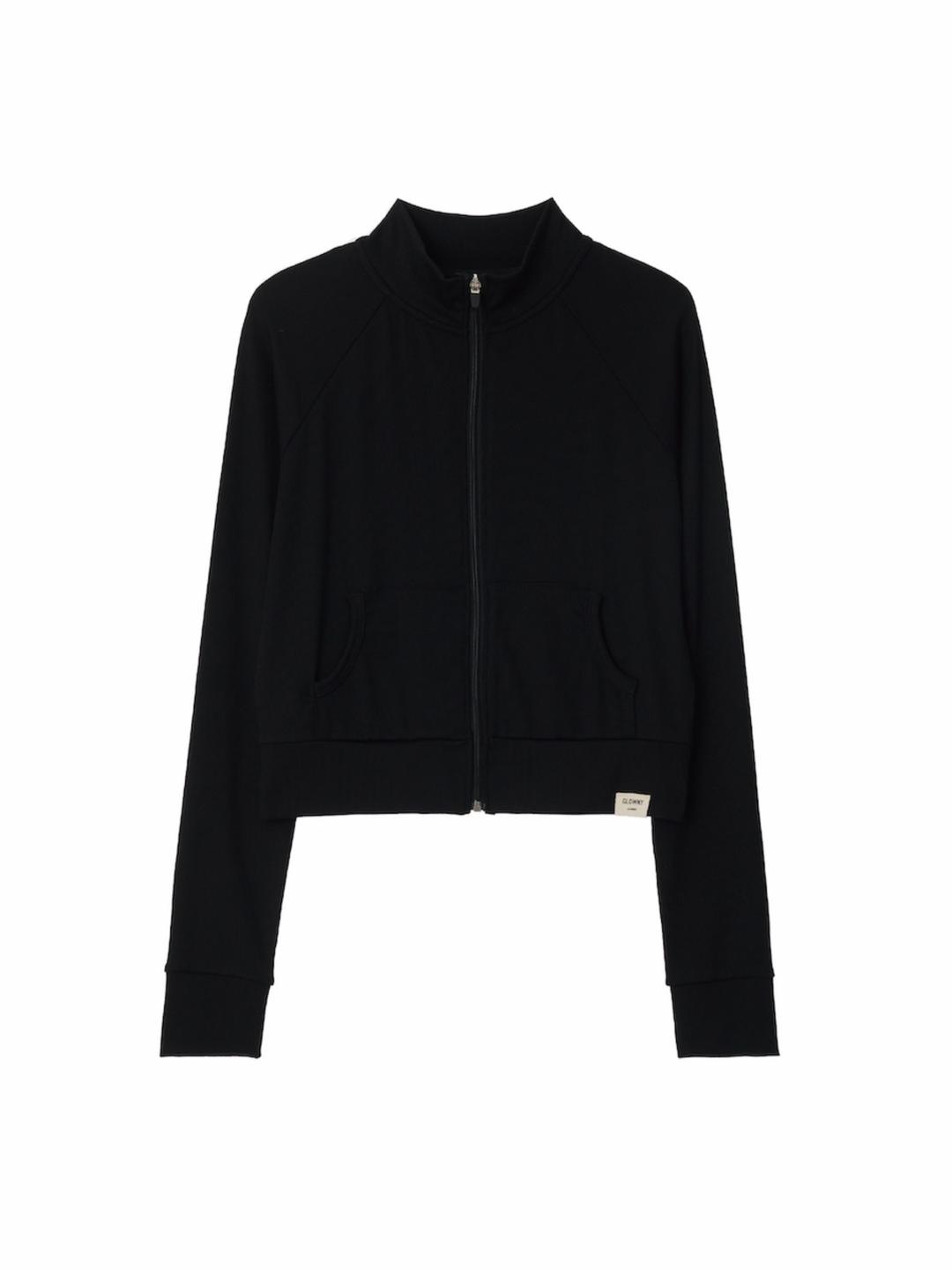 G CLASSIC RIB TRACK ZIP-UP (BLACK)