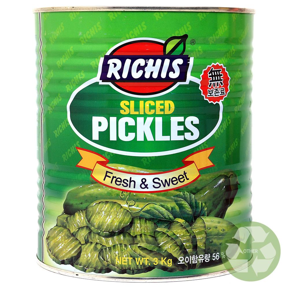 리치스 오이피클 3kg-캔 /슬라이스