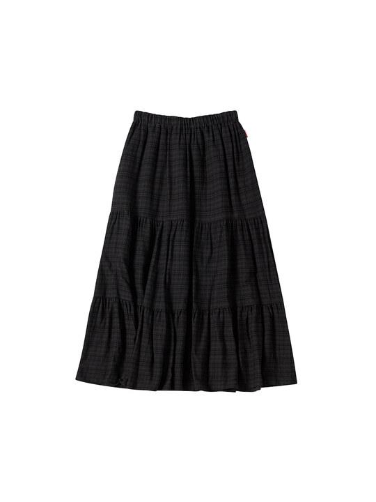 W HERMION CHECK SKIRT [BLACK]