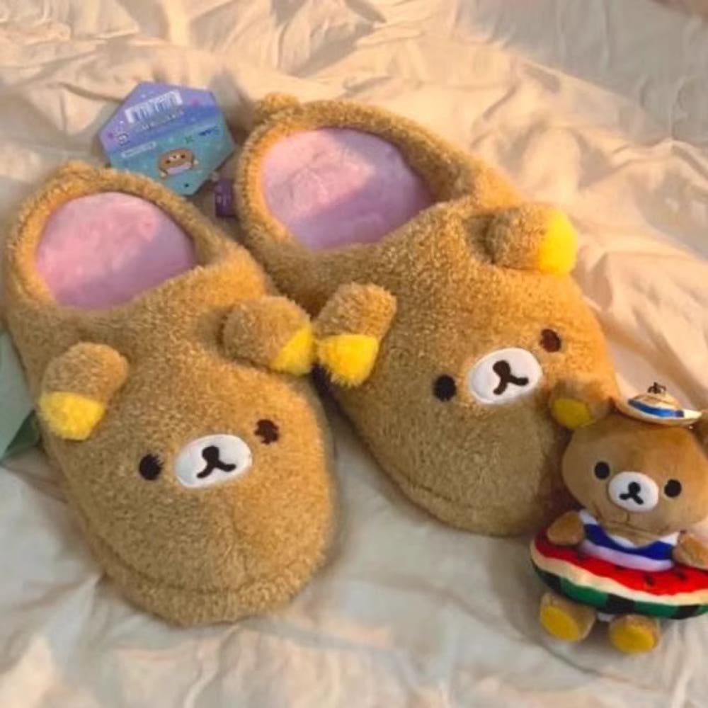 리락쿠마 겨울 슬리퍼 Rilakkuma Indoor Shoes