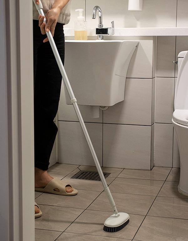 긴 욕실 청소 브러시