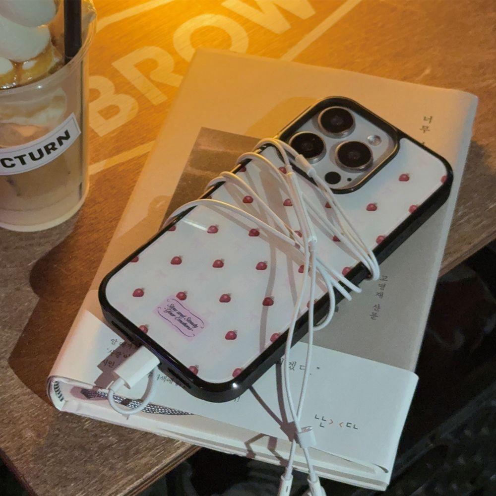 [29CM 단독] strawberry mood case 글라스 범퍼 케이스