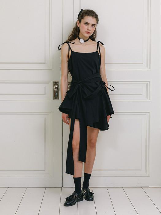 Big ribbon multi-dress (black)