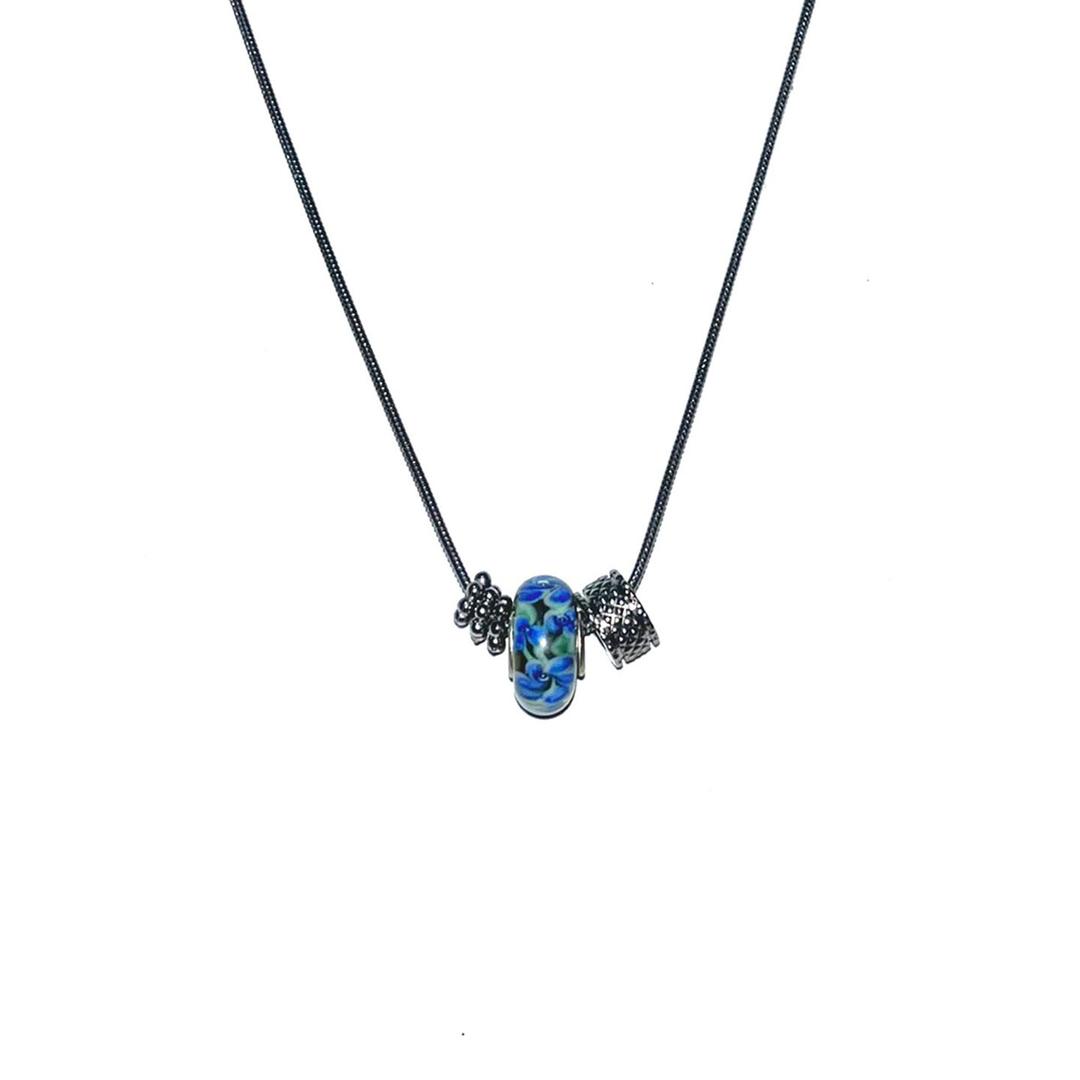 flower bud necklace <pansy>
