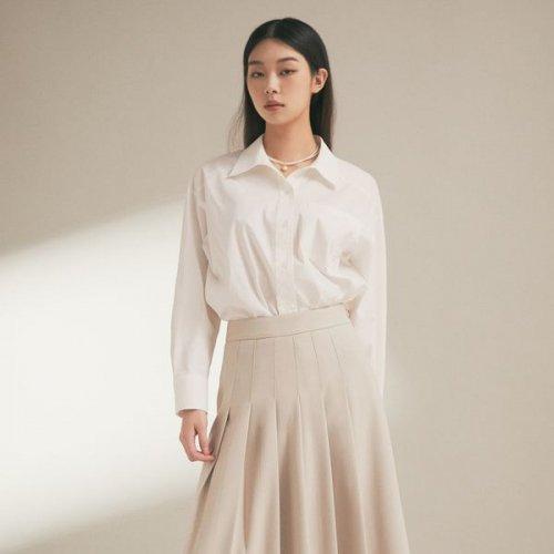 아웃포켓 오버핏 변형 셔츠 MIWYWC223B