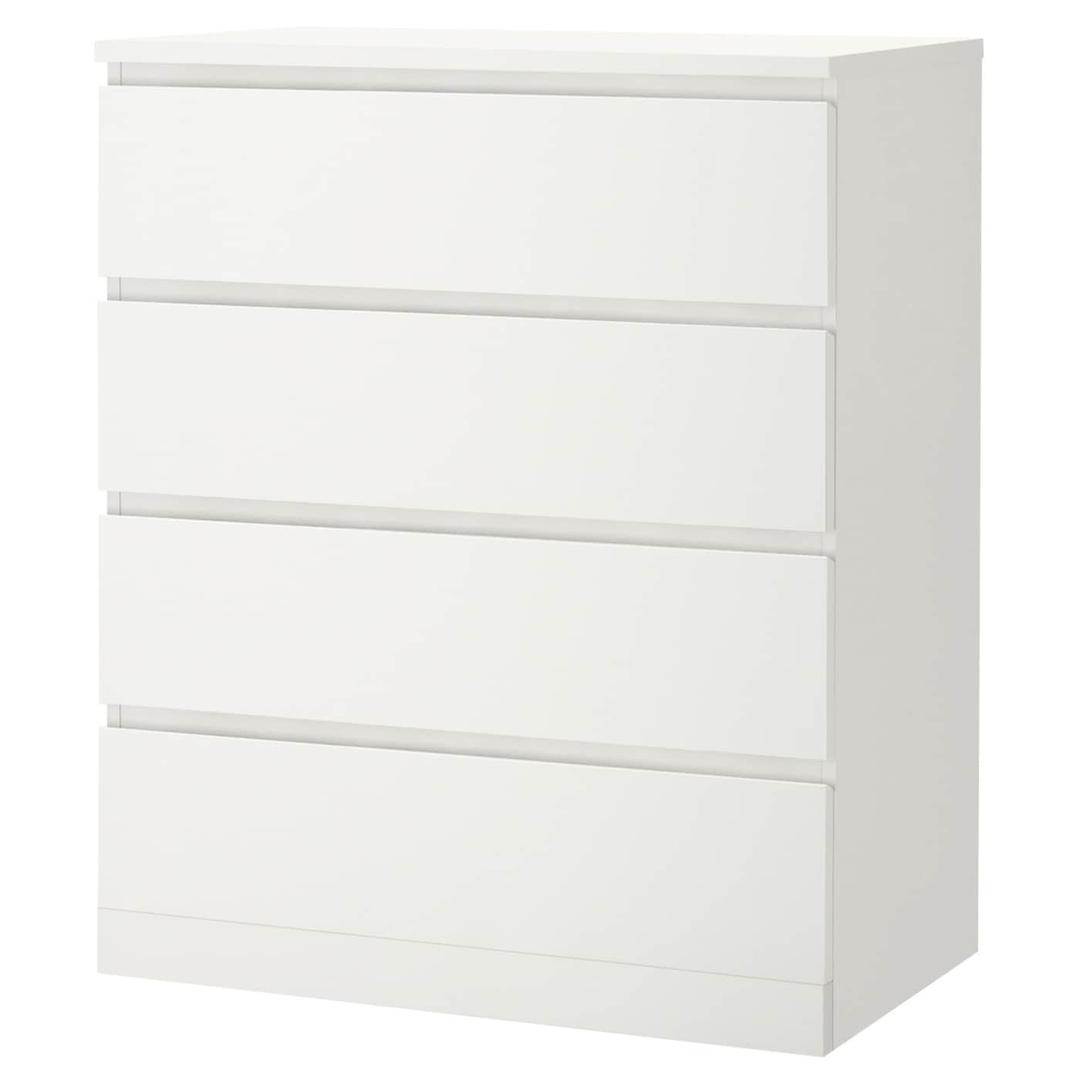 MALM 말름 4칸서랍장 - 화이트 80x100 cm