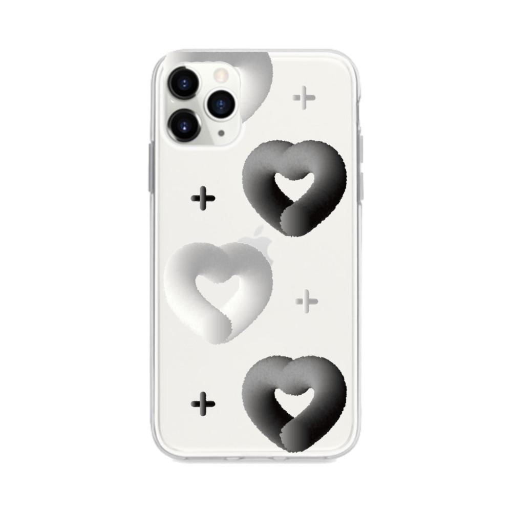 Pompom Heart Jell Hard Case 폼폼 하트 아이폰 젤하드 케이스