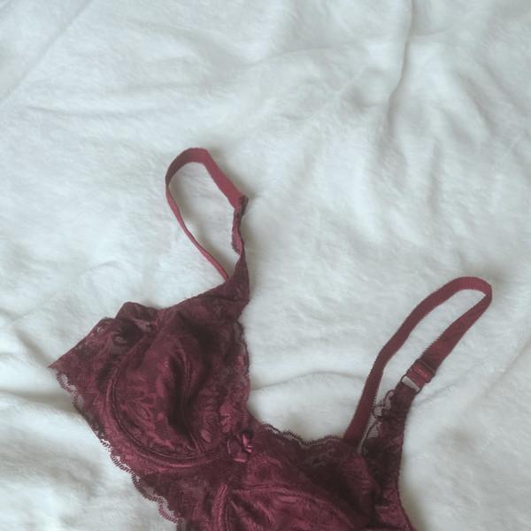 Roslin lace brarette (red wine)