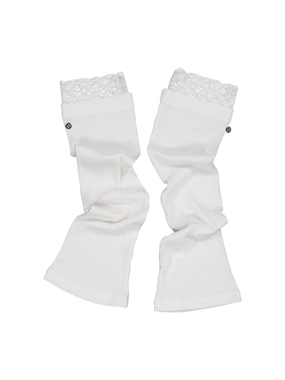 LACE LEG WARMER / WHITE