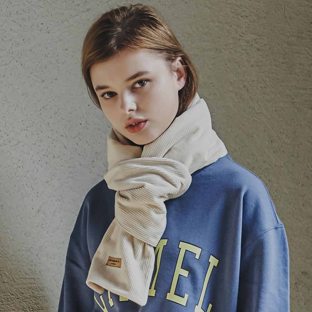 코듀로이 플리스 머플러(아이보리)