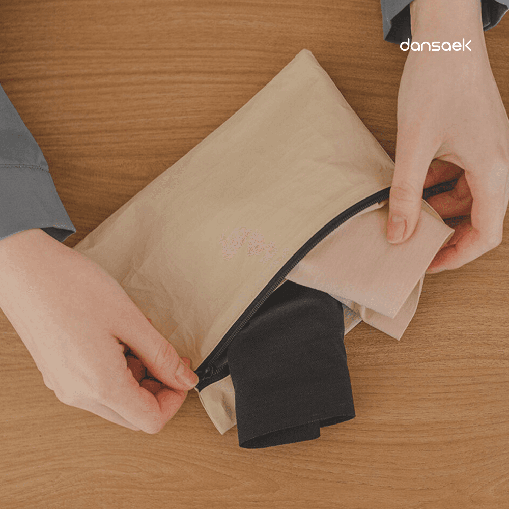 단색 듀퐁 타이벡 방수파우치