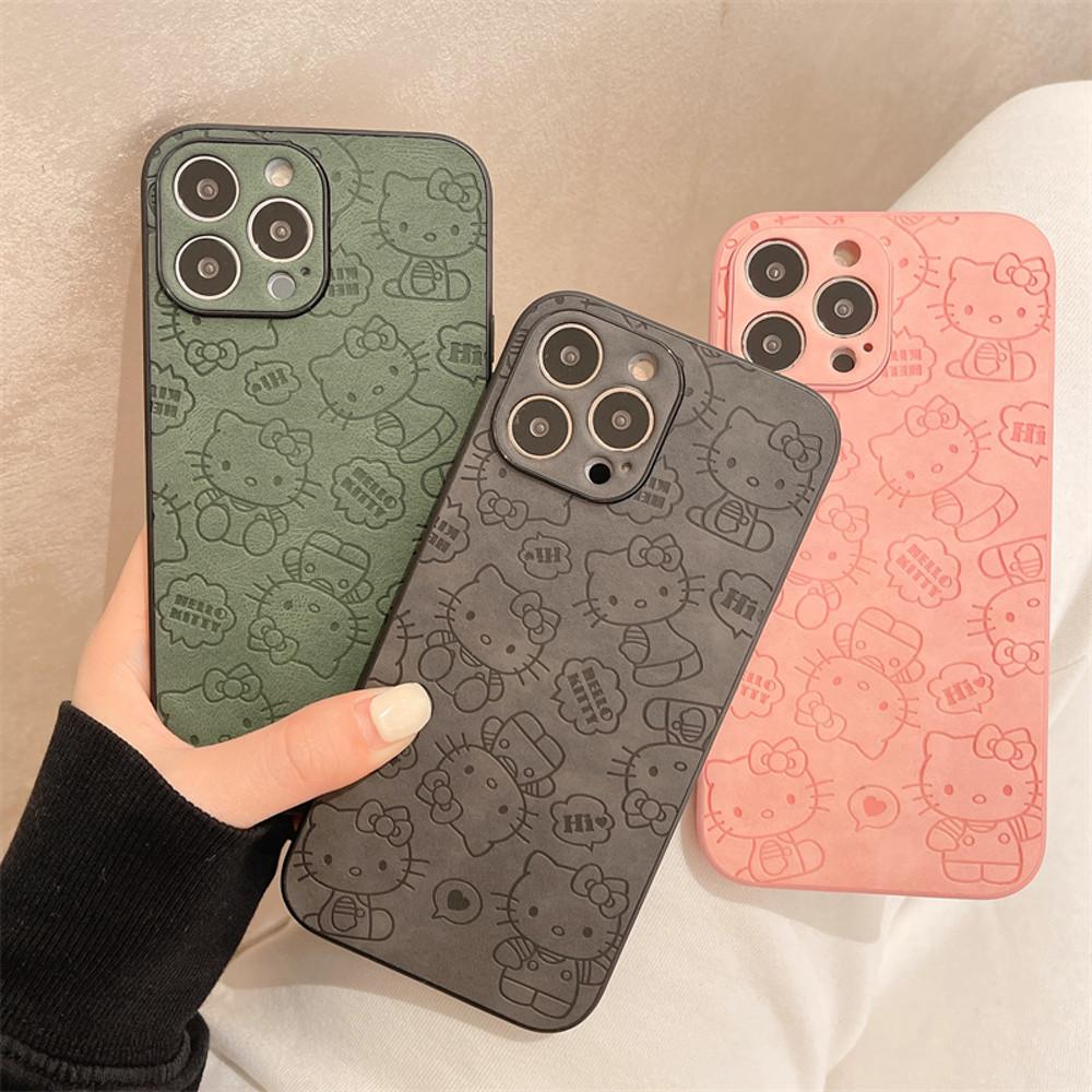 헬로키티 헬로우키티 키티패턴 캐릭터 풀커버 케이스 아이폰13 12 11 프로 맥스 SE3