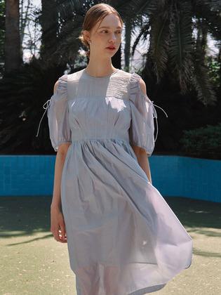 Shoulder Cutout Sheer Dress NEW3MOC06