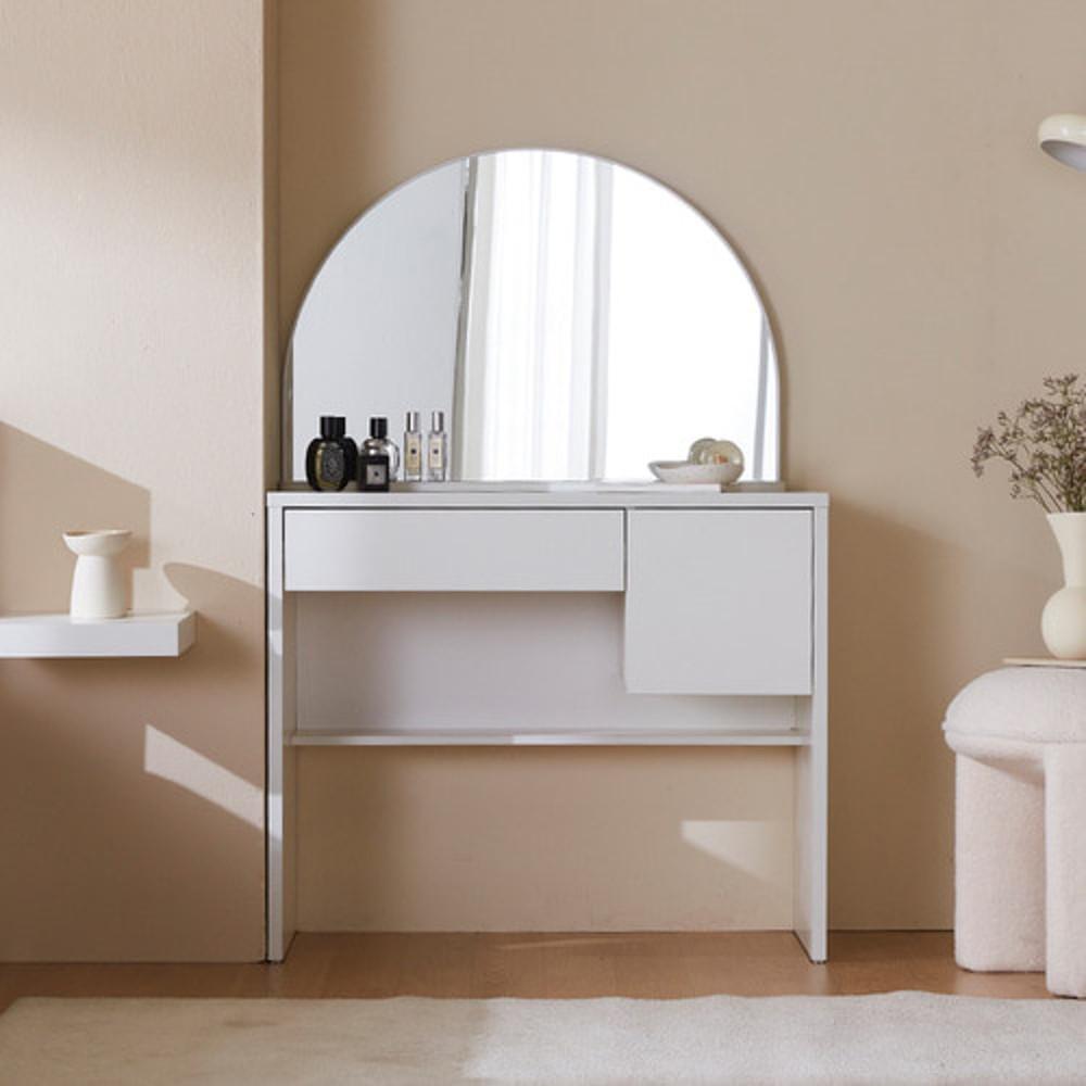 트루베퍼니처 아치형거울 LED조명 수납 콘솔 화장대 900