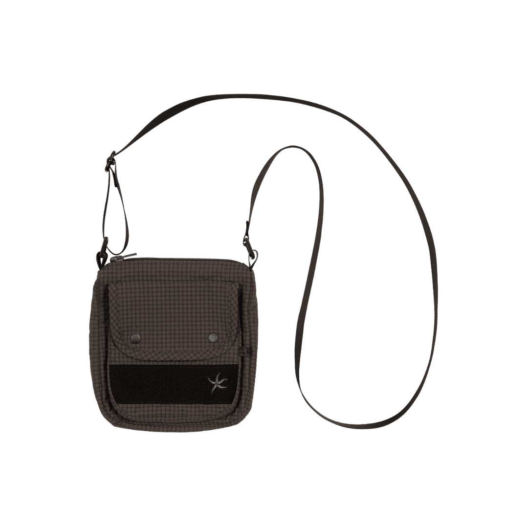 TCM check nylon cross bag (brown) (6/27 예약배송)