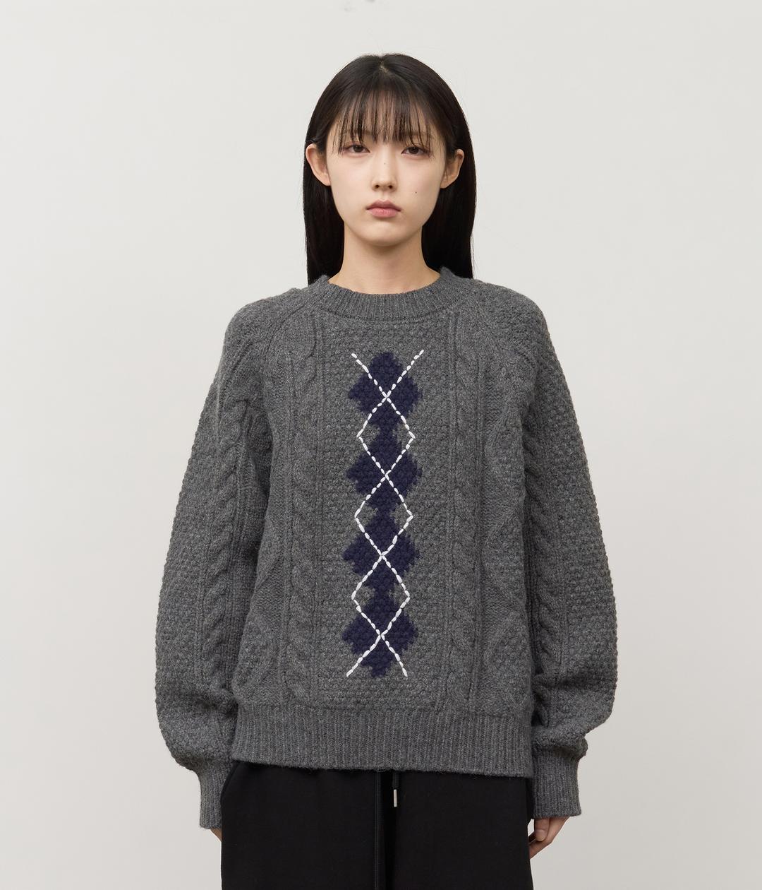 하이파이펑크 (W) Bebe Argyle Knit (2color)