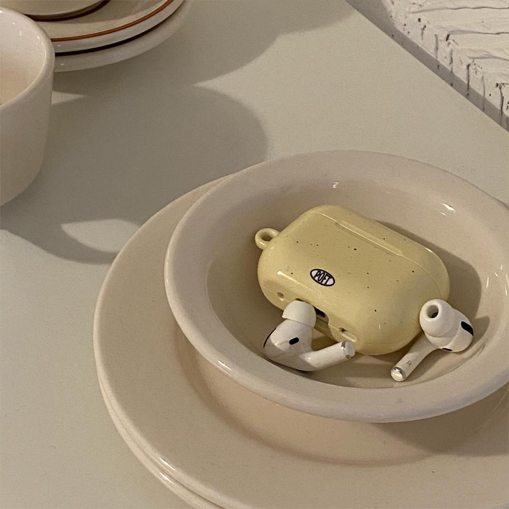 [포프트] 바닐라 크림 에어팟, 에어팟 프로, 에어팟 프로2 유광 하드 케이스