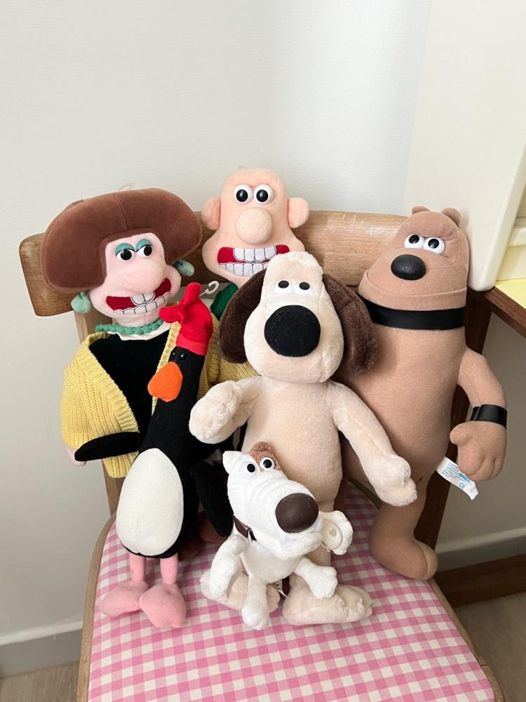 빈티지 월레스와그로밋 인형 맥그로우 펭귄 웬돌린 봉제인형