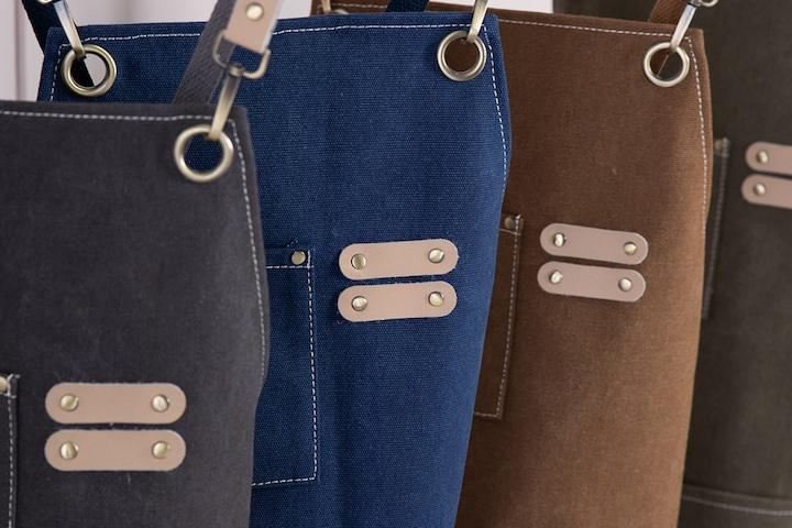 데님 청 캔버스 바리스타 카페 공방 앞치마 4칼라