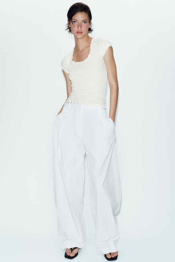 리넨 반소매 티셔츠