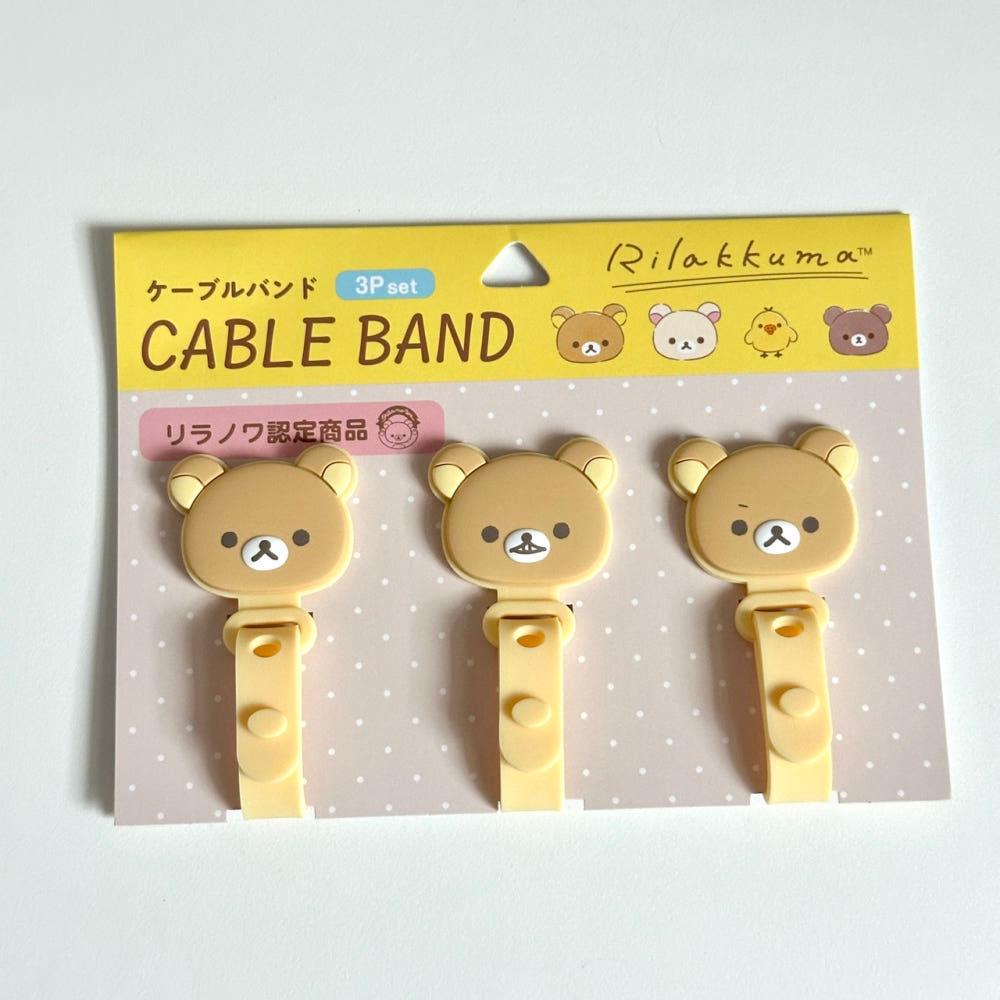 리락쿠마 얼굴 케이블밴드 봉투밴드집게