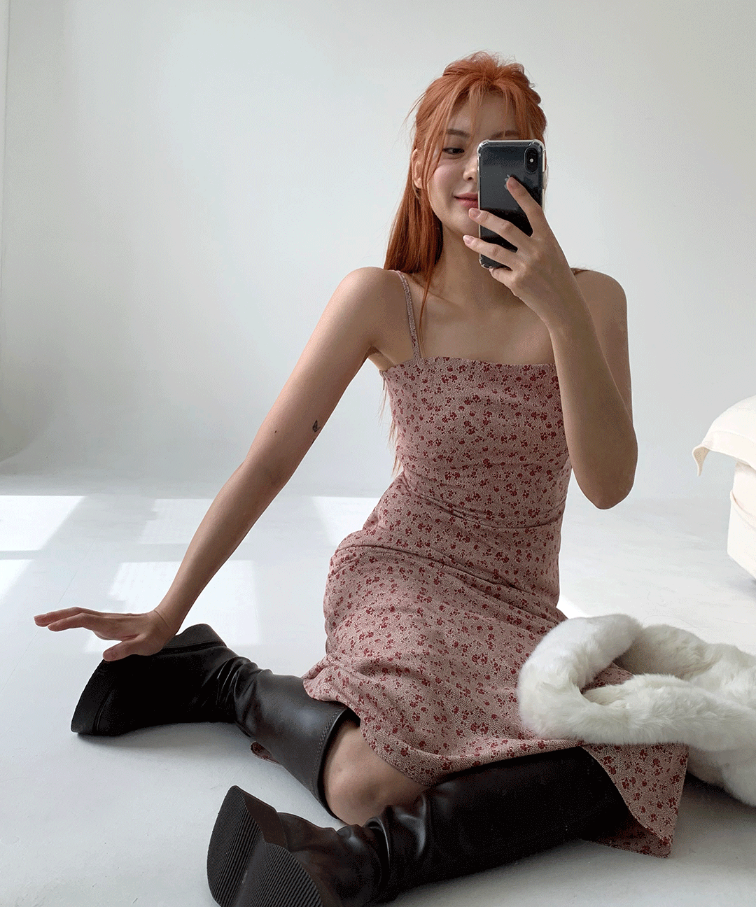 루루서울 Feel Pretty Flower Dress (Red)