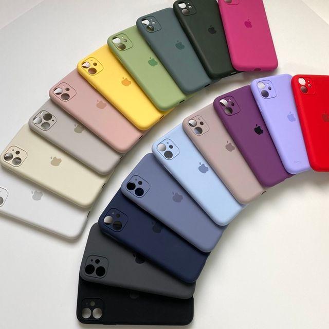 [오픈특가] [당일발송] 애플로고 카메라 풀커버 아이폰케이스 11 12 13 14 프로 맥스 pro max mini 심플 실리콘케이스