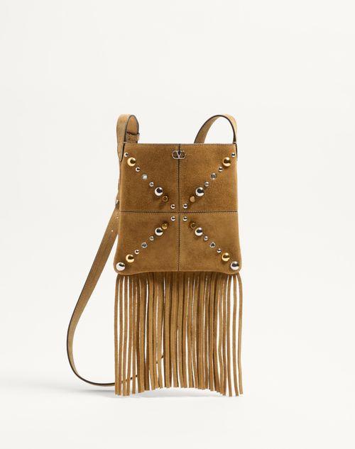 PETIT SAC PORTÉ ÉPAULE VALENTINO GARAVANI NELLCÔTE EN DAIM AVEC FRANGES