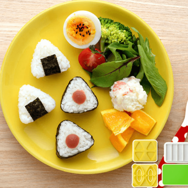 미니 오니기리 삼각김밥틀 세트 (김커터 포함)