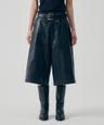트리밍버드(TREEMINGBIRD)  Distressed Leather Set-up Shorts [ Black ] - 사이즈 & 후기 | 무신사