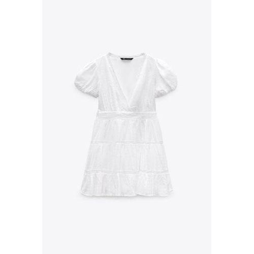 자라 레이스 밴드 원피스 7200/302 WHITE | 머스트잇