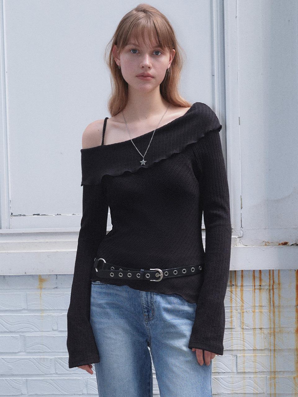 NIA STRAP OFF-SHOULDER TOP_BLACK