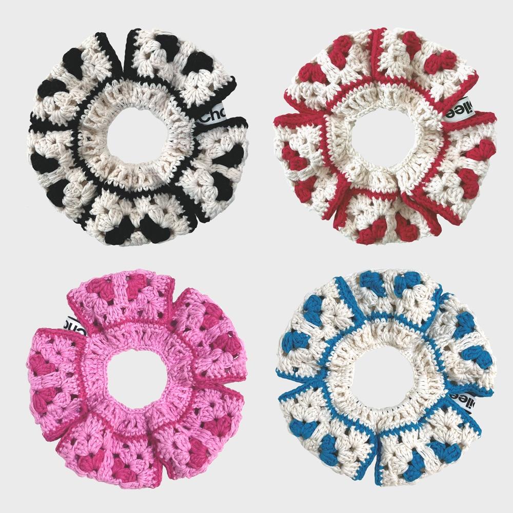 Flor Crochet Scrunchie _ Noon (4colors)