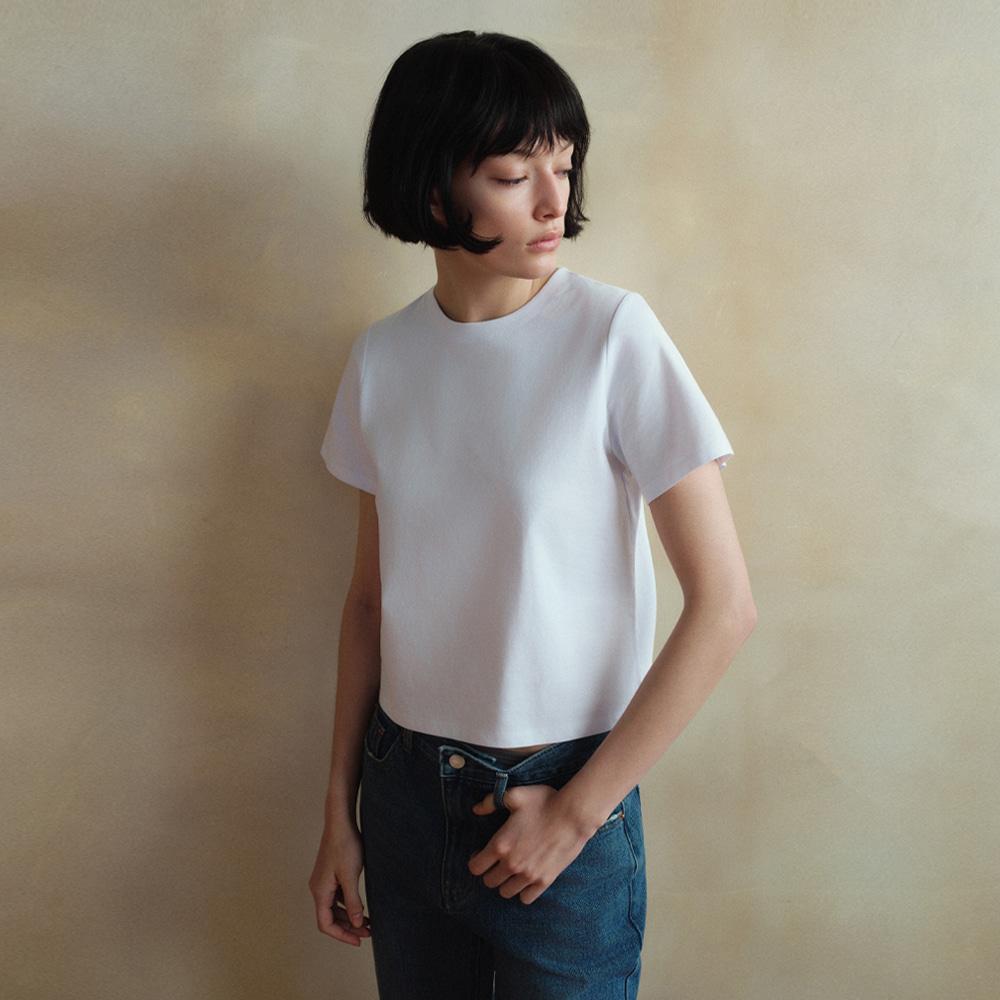 SITP5242 슬림 레귤러 반팔 티셔츠_White