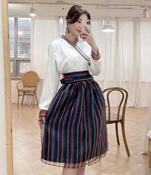 [바로배송]색동 깃 저고리