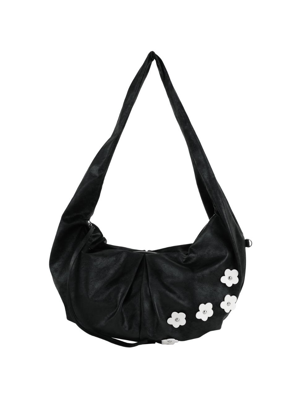 Bohemian floral hobo bag_black