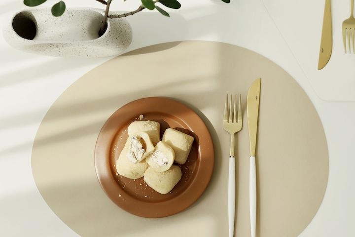 에코레더 가죽식탁매트 투톤테이블매트 4컬러 조약돌