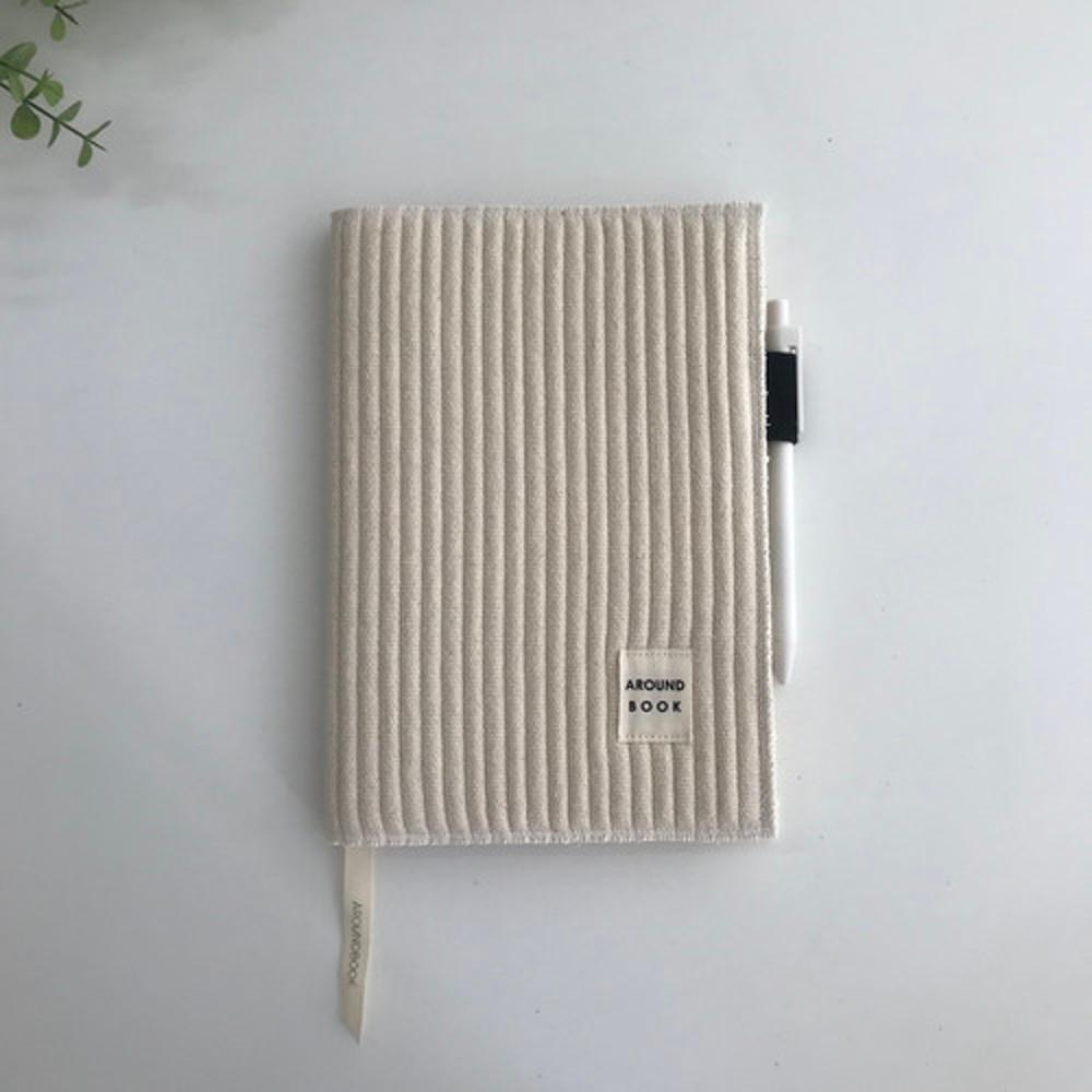 어라운드북 캔버스 골지  북커버