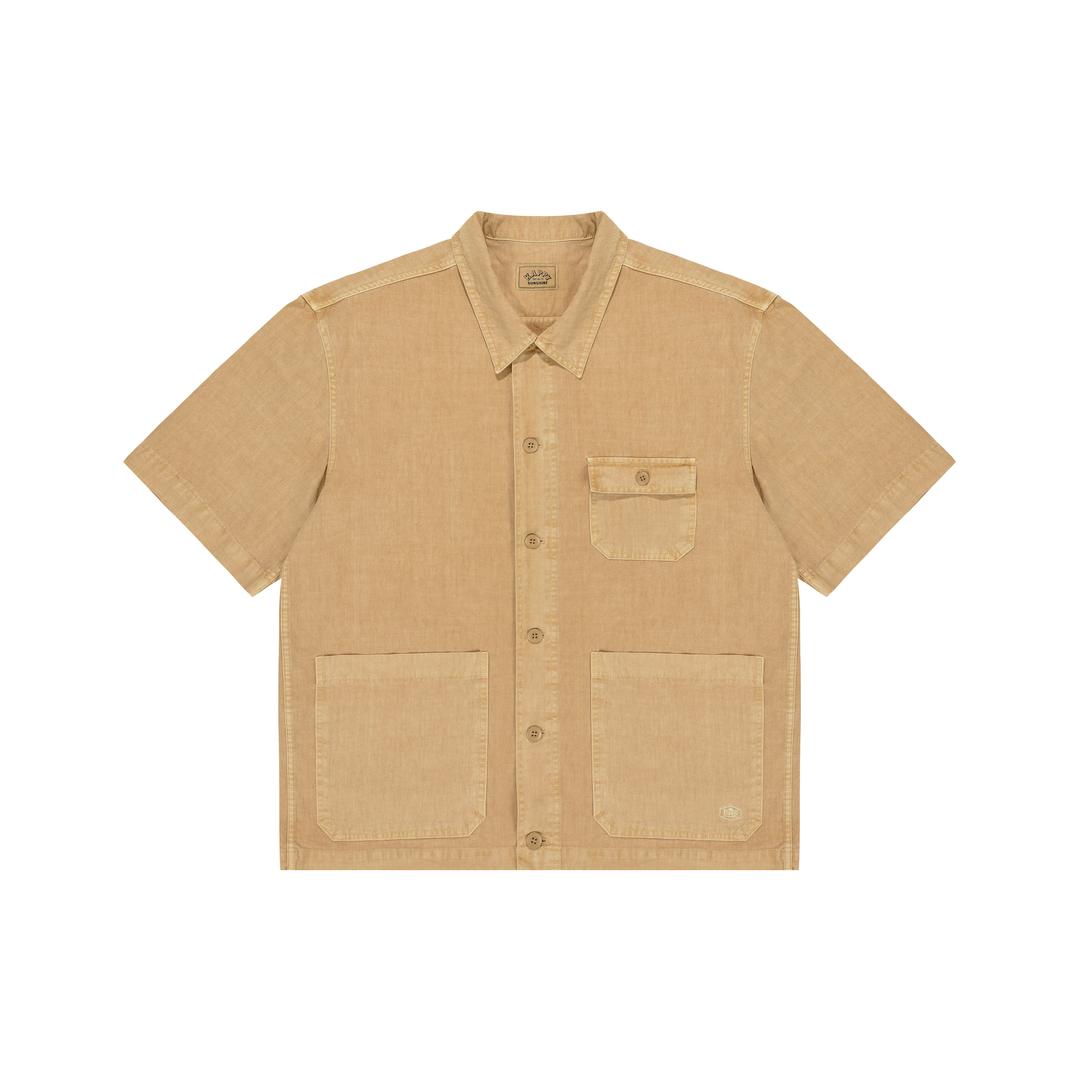 Pigment half shirts jacket beige
