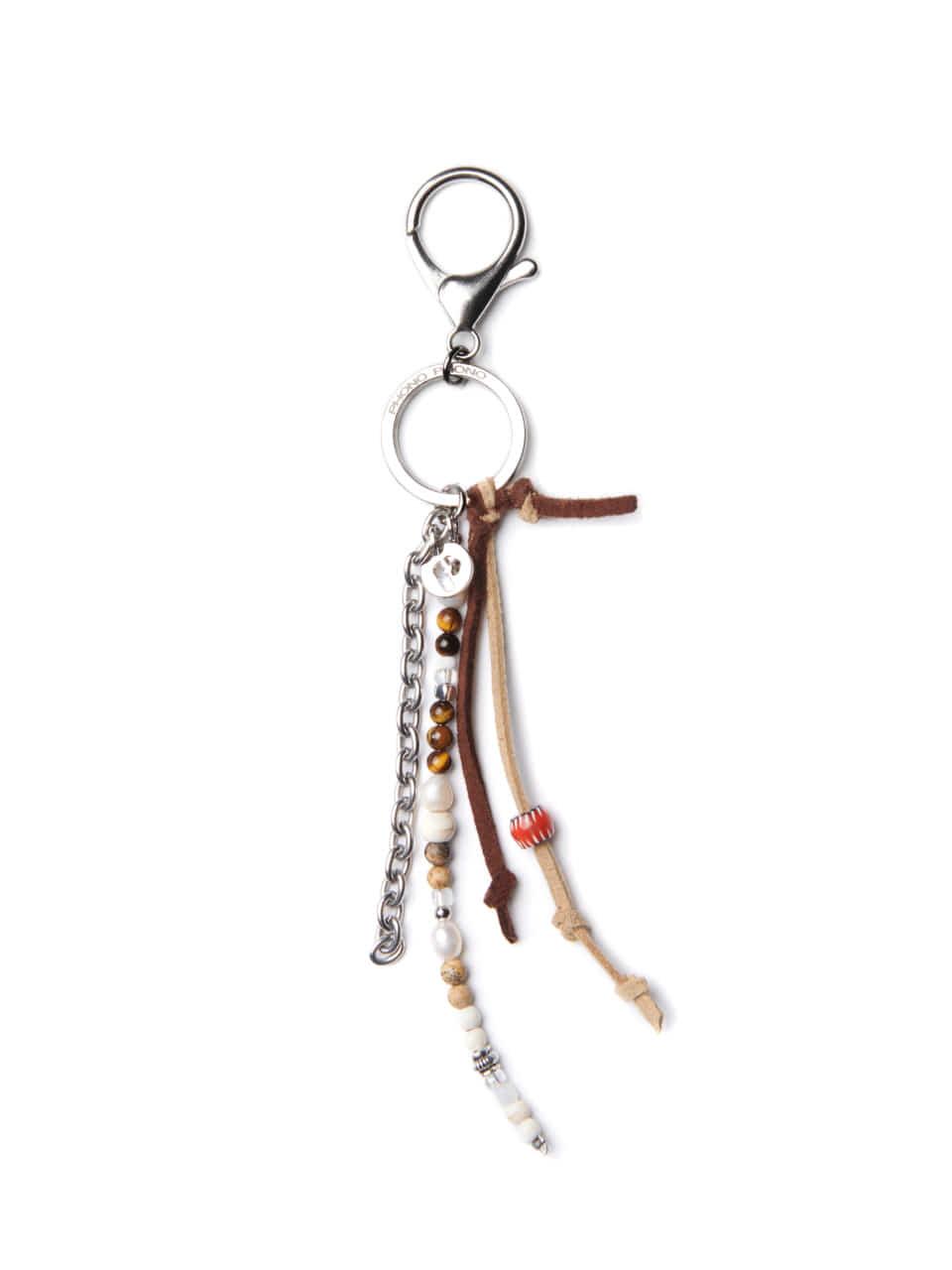 "BROWN MIXED\" KEY RING