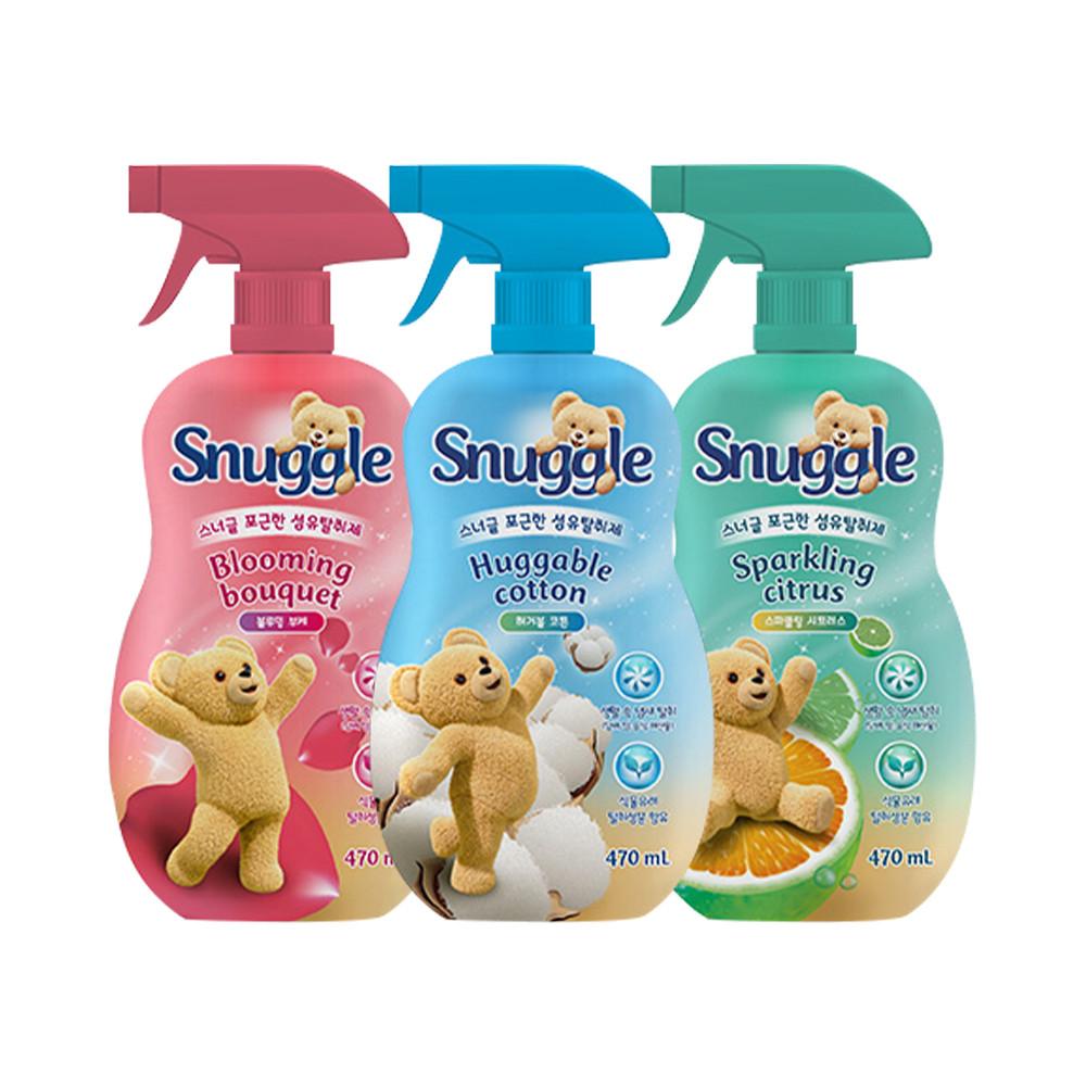 [470ml +  470ml] 스너글 섬유 탈취제 허거블 코튼 / 스파클링 시트러스 / 블루밍 부케