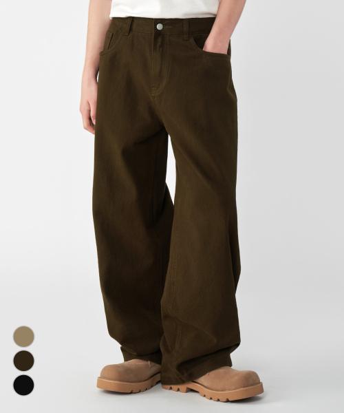 워시드 오버 와이드 코튼 데님팬츠 3Color