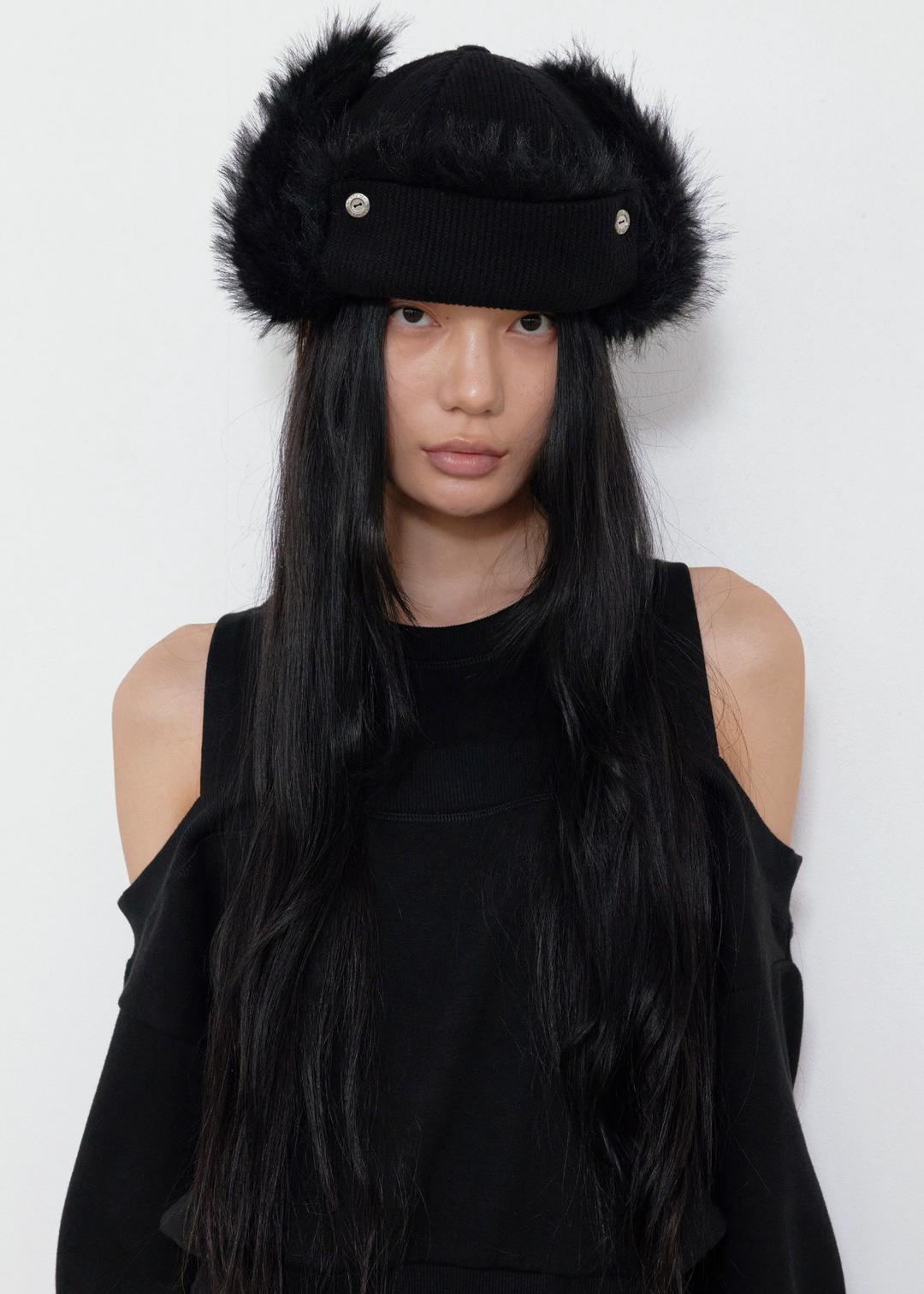 [11/13~ 발송] COZY FUR BEANIE, BLACK