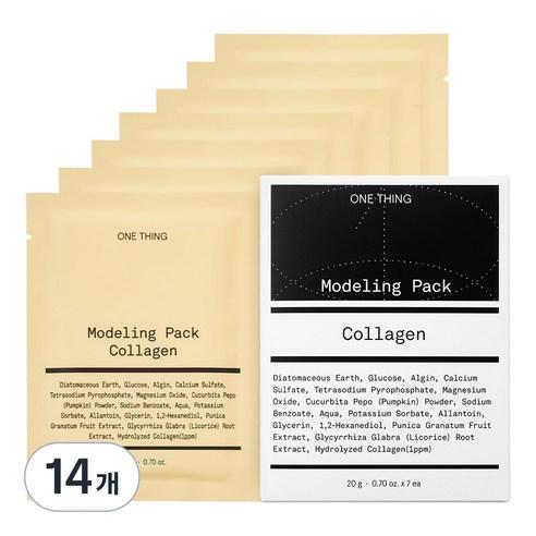 원씽 콜라겐 모델링 팩 20g, 1개입, 14개 - 고무/모델링 | 쿠팡