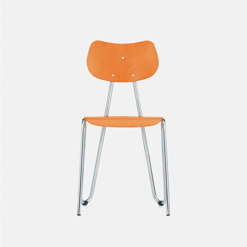 [L&C stendal] Arno 417 Chair, Orange / Chrome (예약주문)