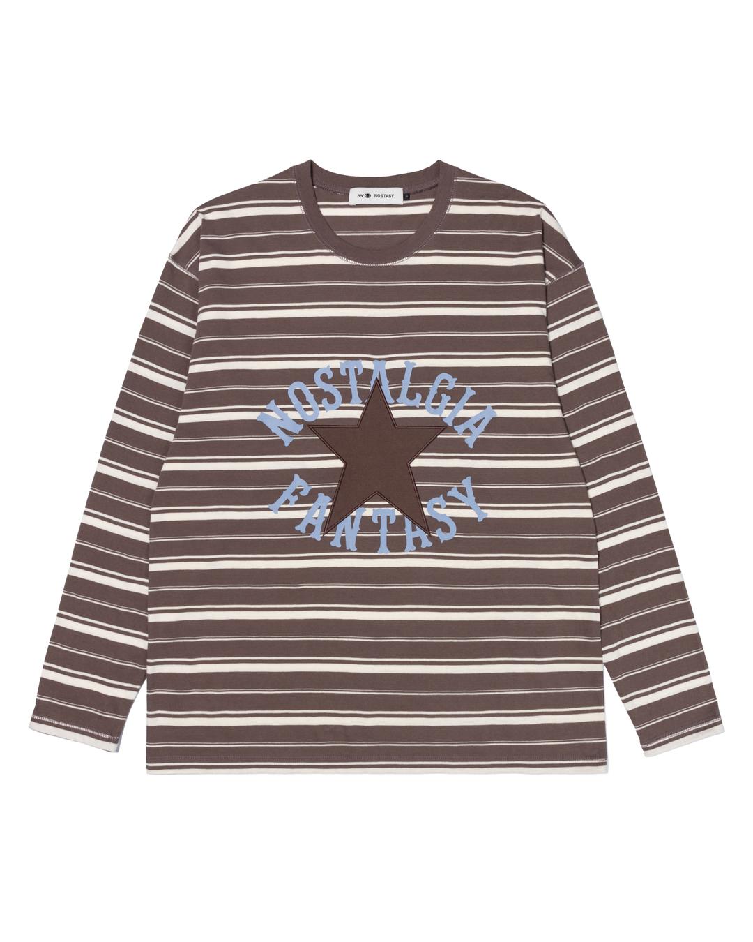 NOSTASY STRIPE STAR L/S TEE - L