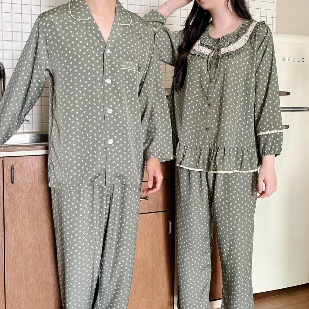 국산 커플 잠옷 포레 신혼 홈웨어 가을 겨울 파자마